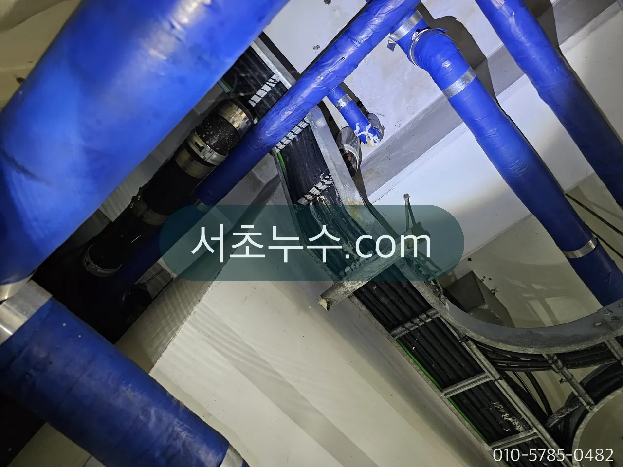 보온 배관 분기부 전경